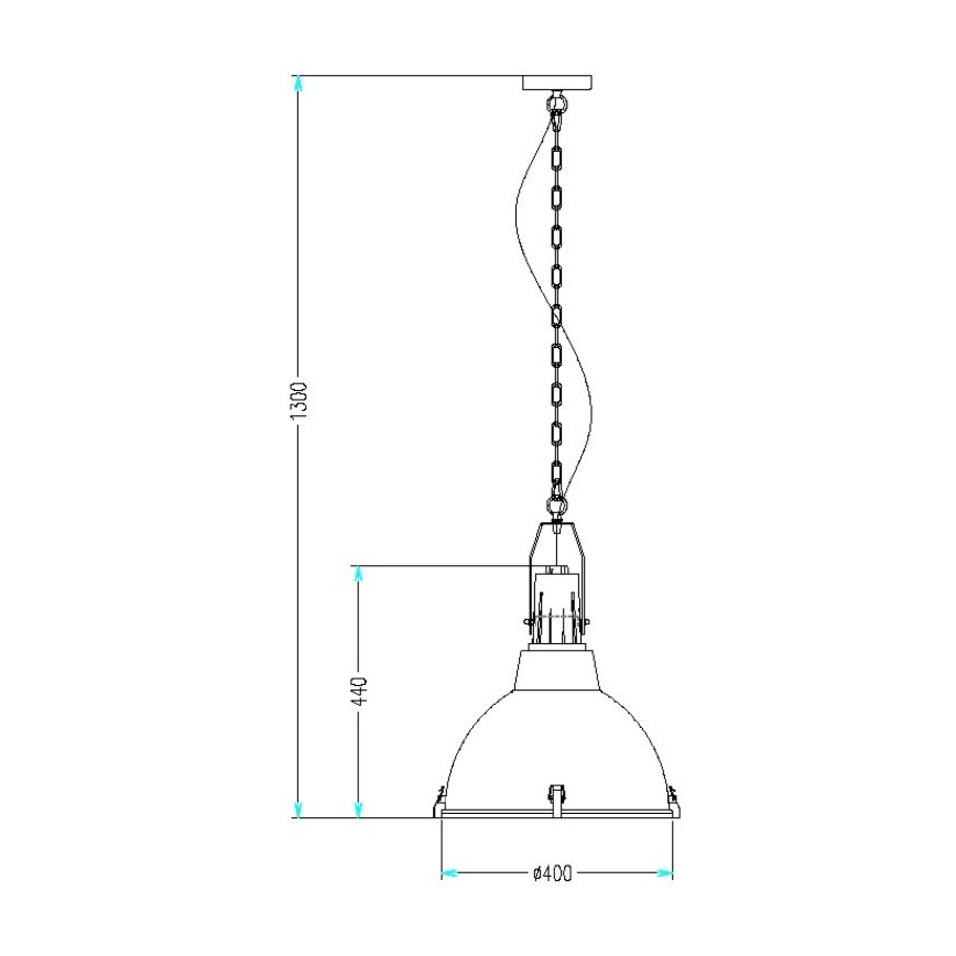 Csillár láncon BRENT 1xE27/60W/230V