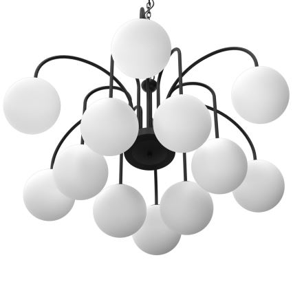 Csillár láncon CAMBRIDGE 12xE14/60W/230V fekete