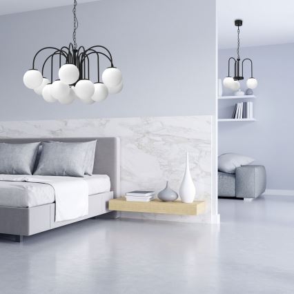 Csillár láncon CAMBRIDGE 3xE14/60W/230V fekete