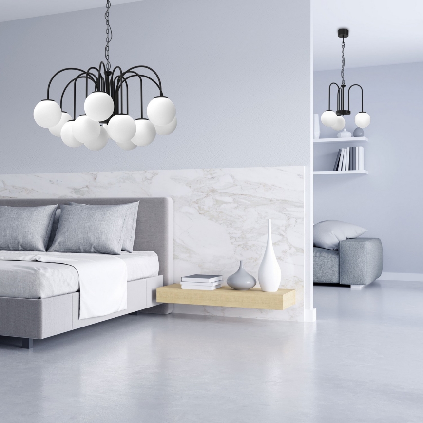 Csillár láncon CAMBRIDGE 3xE14/60W/230V fekete