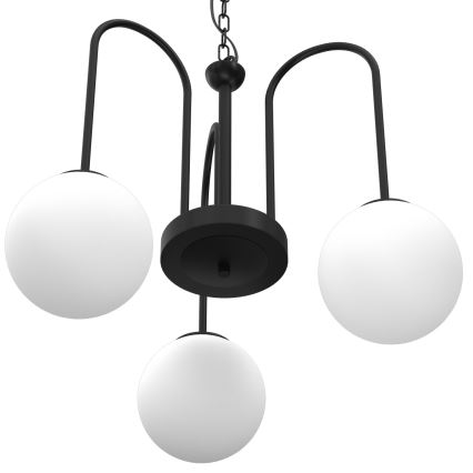 Csillár láncon CAMBRIDGE 3xE14/60W/230V fekete