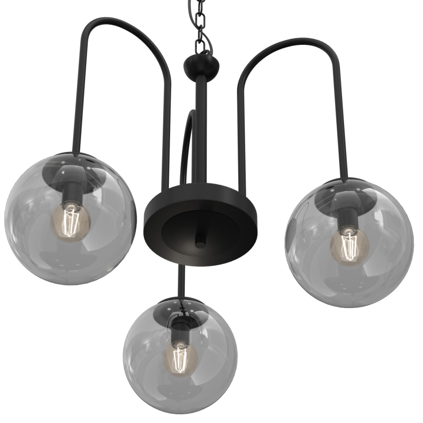 Csillár láncon CAMBRIDGE 3xE14/60W/230V fekete