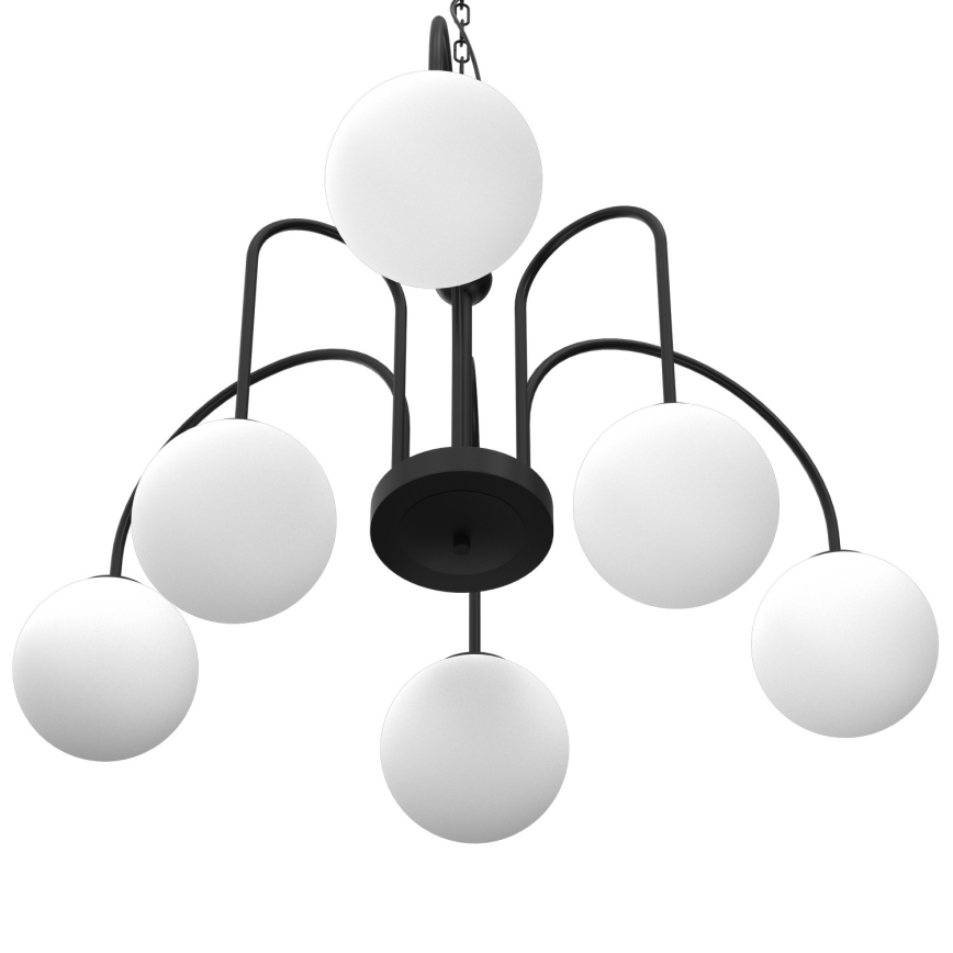 Csillár láncon CAMBRIDGE 6xE14/60W/230V fekete