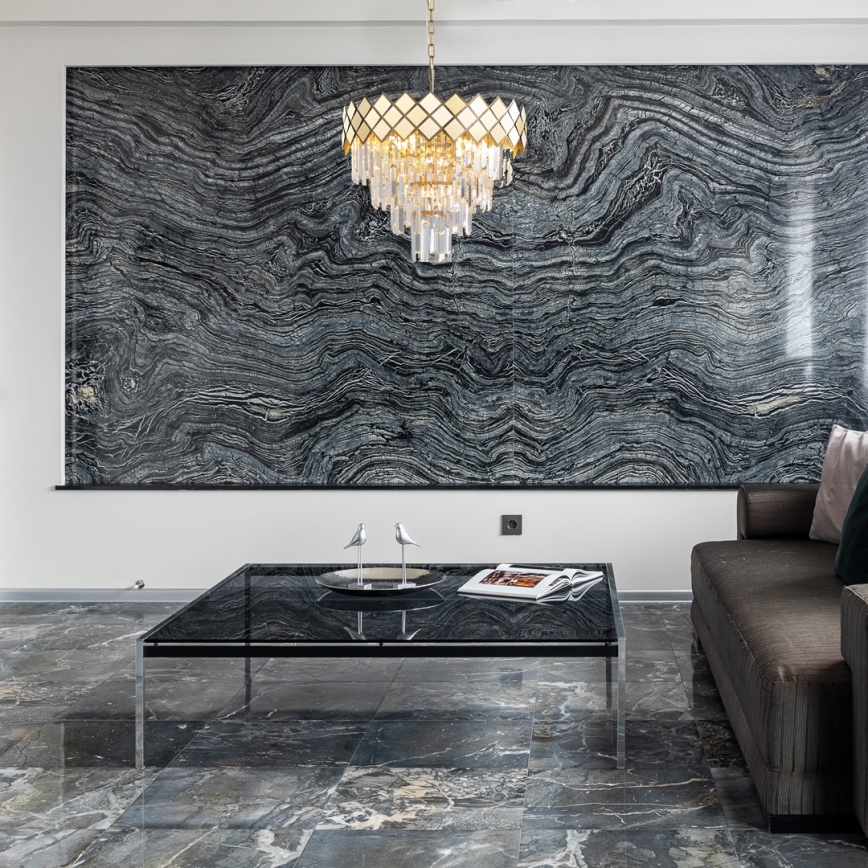 Csillár láncon CARISMA 9xE14/40W/230V arany