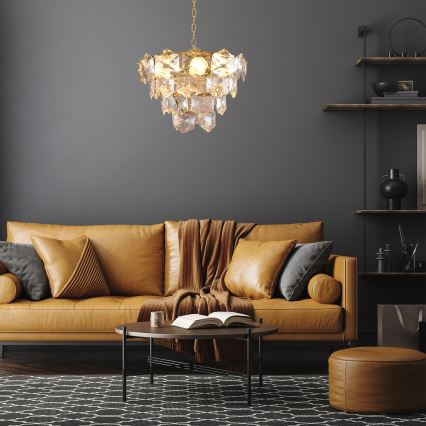 Csillár láncon DIANA 6xE14/40W/230V arany