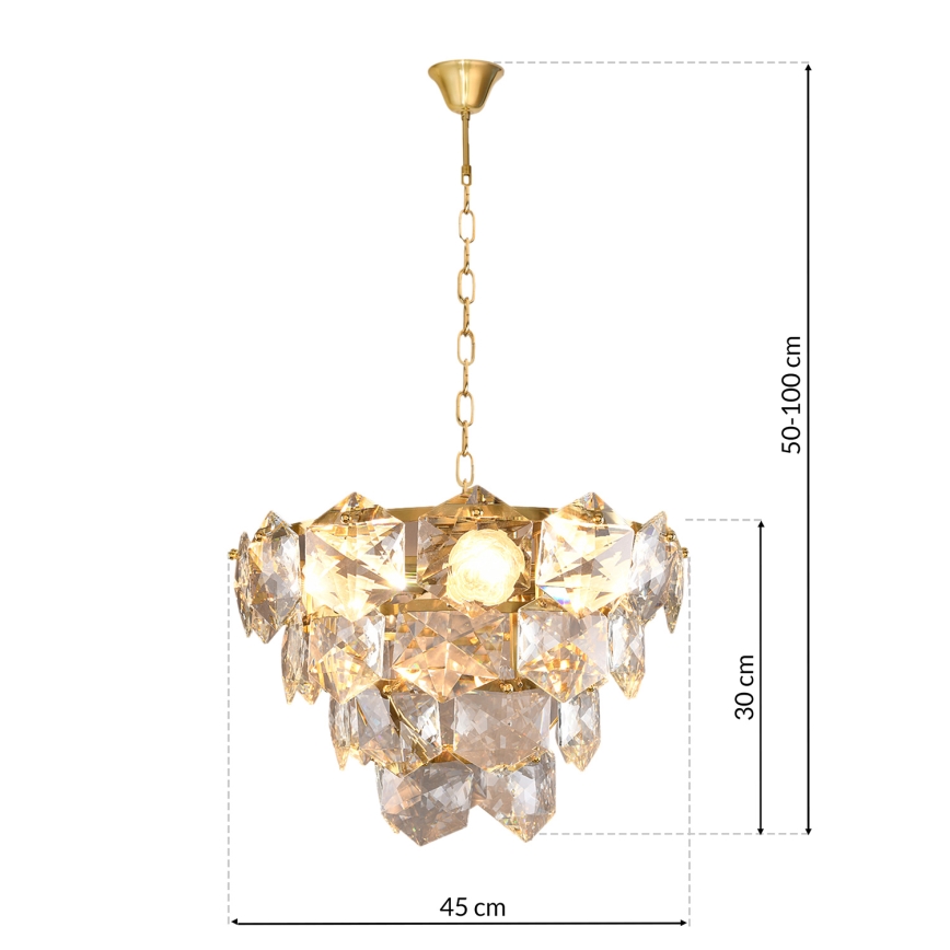 Csillár láncon DIANA 6xE14/40W/230V arany