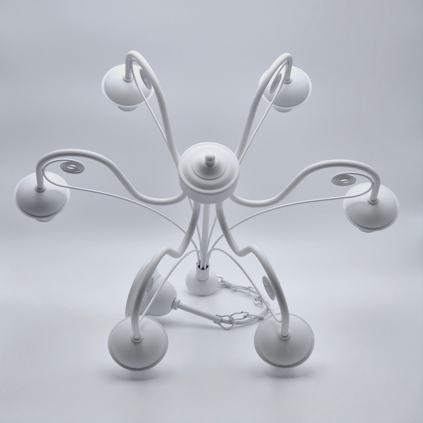 Csillár láncon DONATO 6xE14/40W/230V fehér