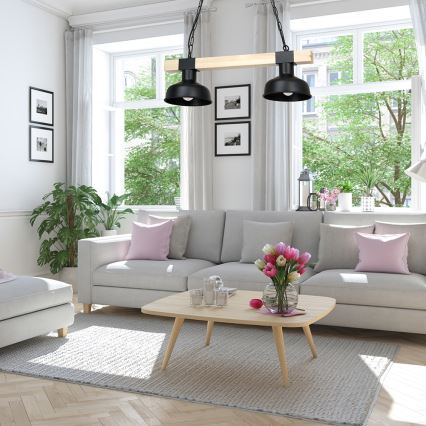 Csillár láncon FARO 2xE27/60W/230V