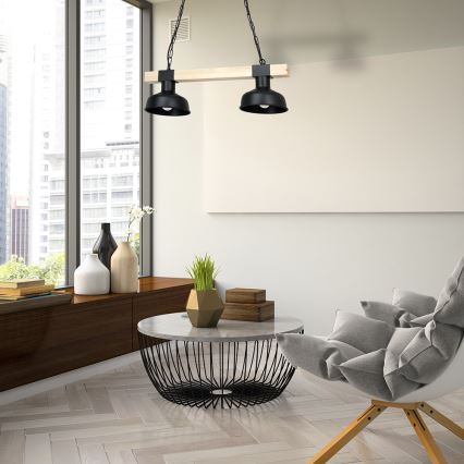 Csillár láncon FARO 2xE27/60W/230V