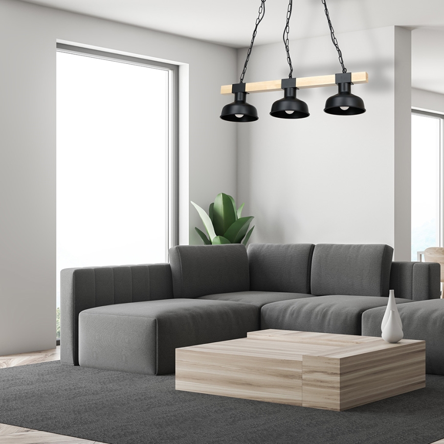 Csillár láncon FARO 3xE27/60W/230V