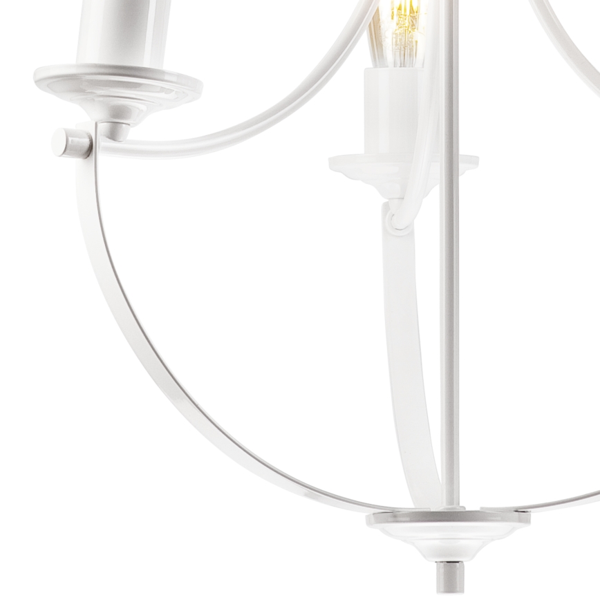 Csillár láncon GINA 3xE27/60W/230V fehér