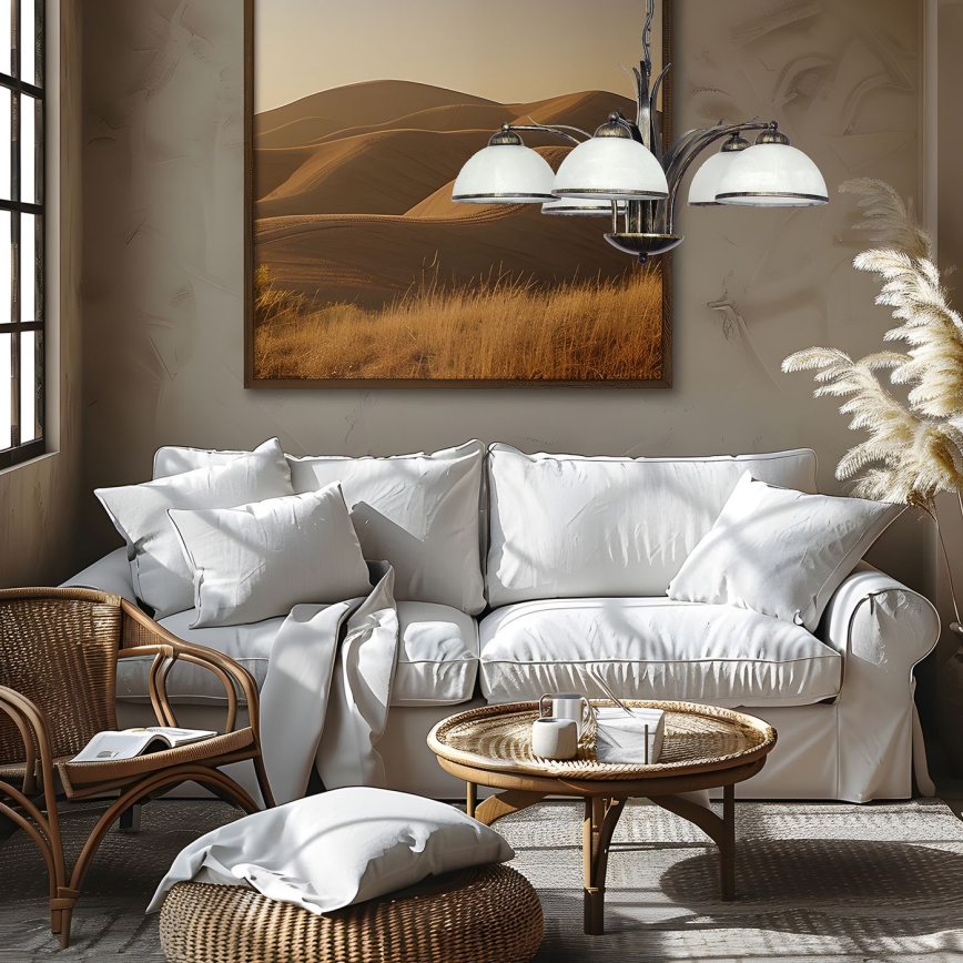 Csillár láncon KORFU 5xE27/60W/230V