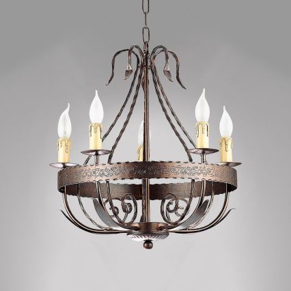 Csillár láncon LOARA 10xE14/60W/230V