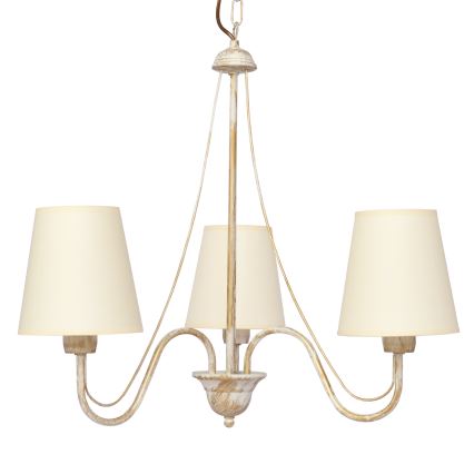 Csillár láncon MALBO 3xE27/15W/230V bézs