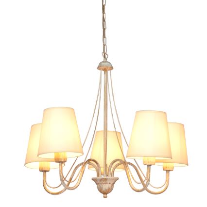 Csillár láncon MALBO 5xE27/15W/230V bézs