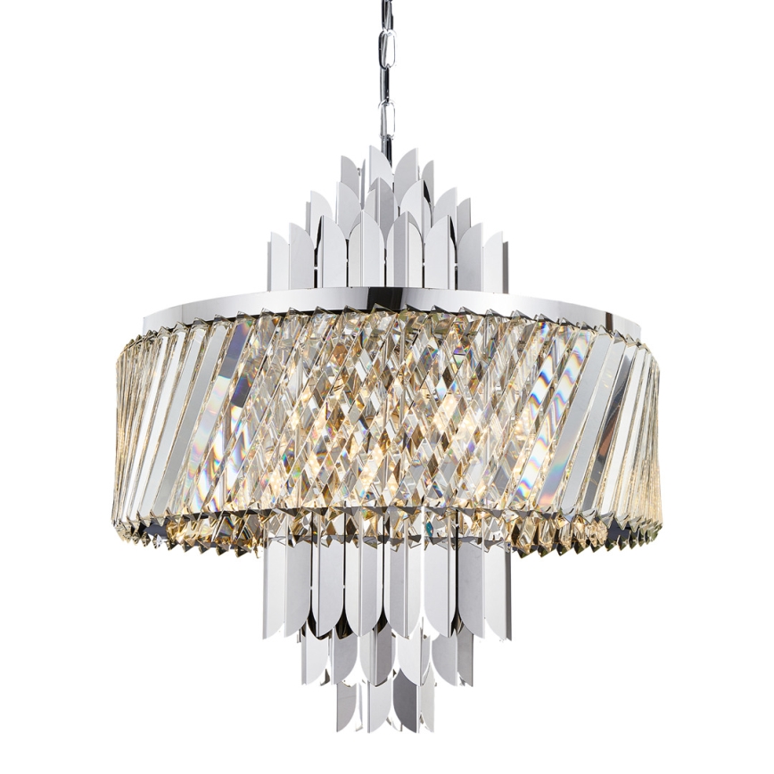 Csillár láncon MARGOT 9xE14/40W/230V matt króm