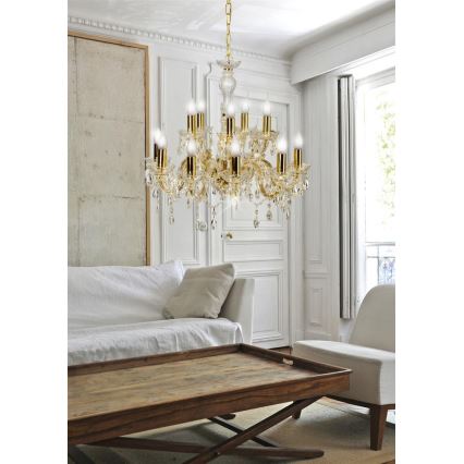 Csillár láncon MARIA TERESA 12xE14/40W/230V