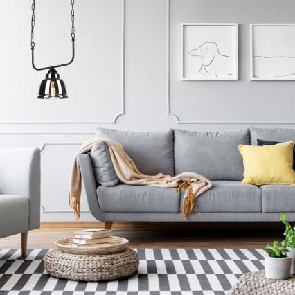 Csillár láncon MARIO 1xE27/60W/230V króm