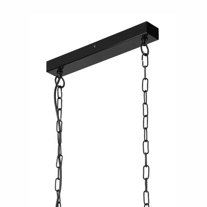 Csillár láncon MORGAN 1xE27/60W/230V fekete/réz