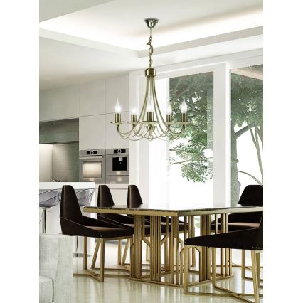 Csillár láncon MUZA 5xE14/40W/230V