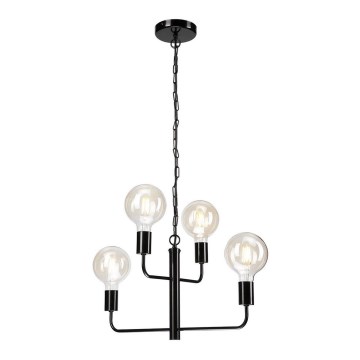 Csillár láncon ORLANDO 4xE27/60W/230V fekete