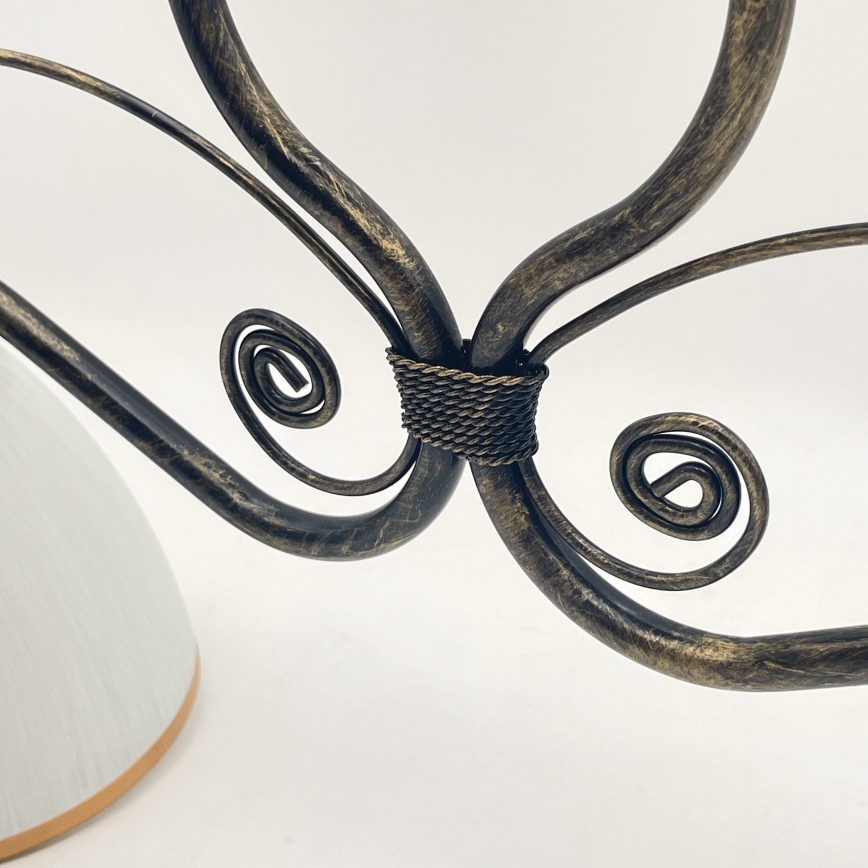 Csillár láncon RETRO 2xE27/60W/230V bronz/patinás