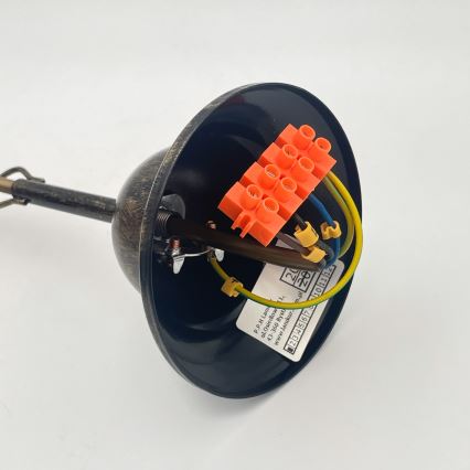 Csillár láncon RETRO 2xE27/60W/230V bronz/patinás