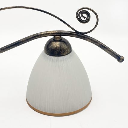 Csillár láncon RETRO 2xE27/60W/230V bronz/patinás