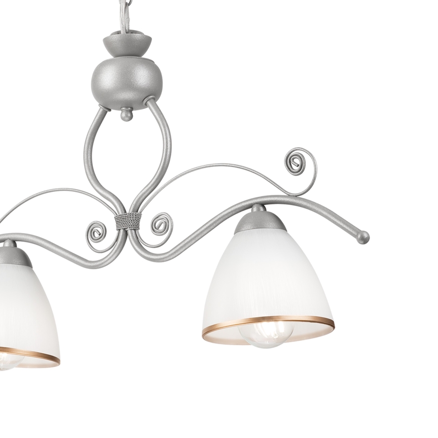 Csillár láncon RETRO 2xE27/60W/230V ezüst