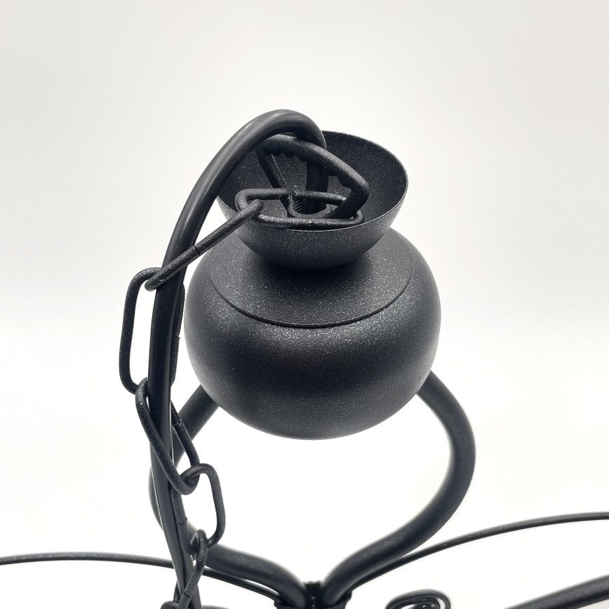 Csillár láncon RETRO 2xE27/60W/230V fekete