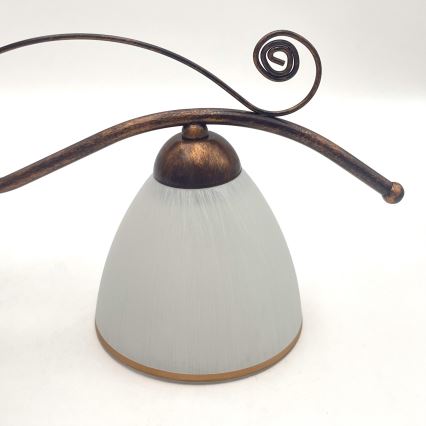 Csillár láncon RETRO 2xE27/60W/230V réz/patinás