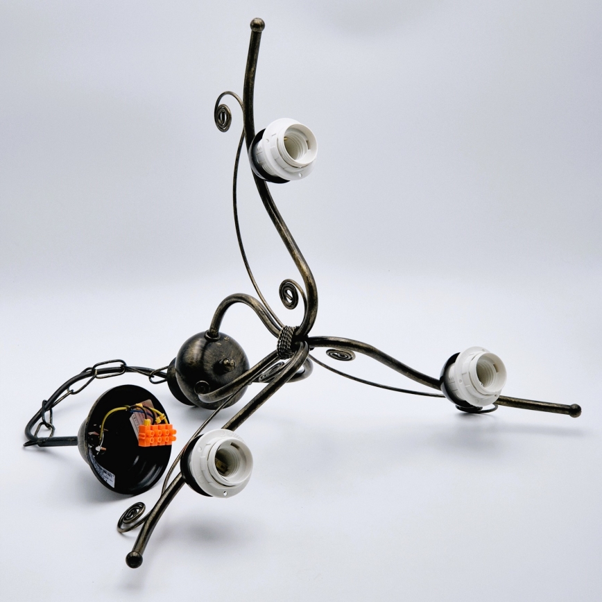 Csillár láncon RETRO II 3xE27/60W/230V