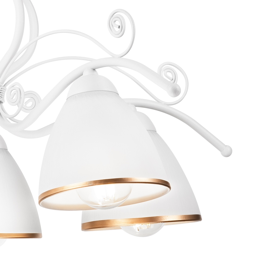 Csillár láncon RETRO II 5xE27/60W/230V fehér