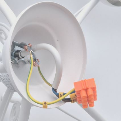 Csillár láncon RETRO II 5xE27/60W/230V fehér