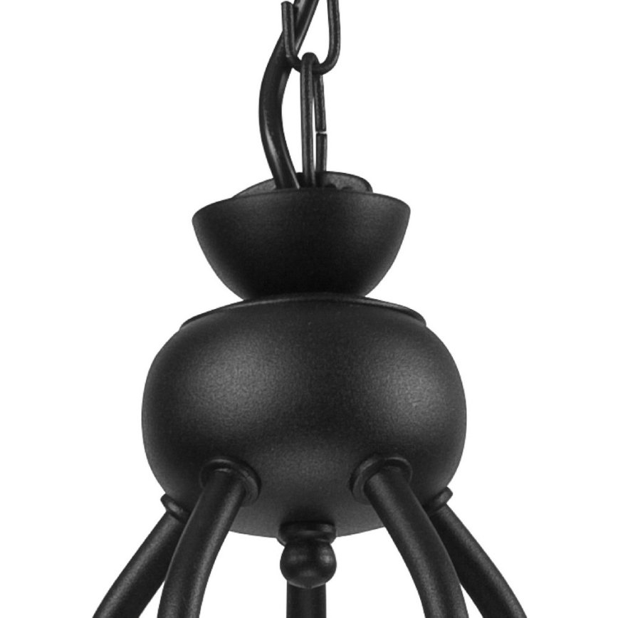 Csillár láncon RETRO II 5xE27/60W/230V fekete