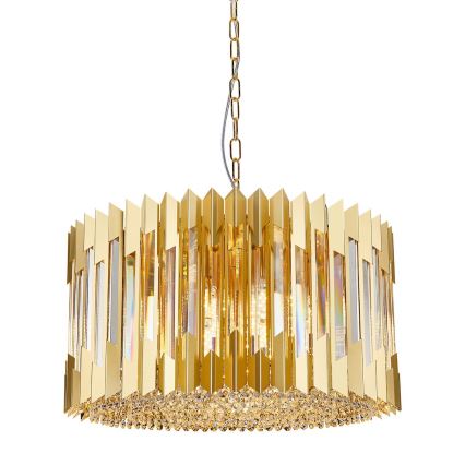 Csillár láncon RITZ 12xE14/40W/230V átm. 54 cm arany