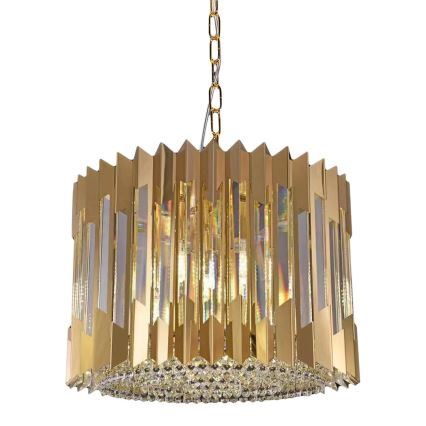 Csillár láncon RITZ 7xE14/40W/230V átm. 42 cm arany