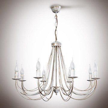 Csillár láncon VERSA 8xE14/40W/230V fehér 720 mm