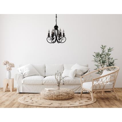 Csillár láncon VINCENT 6xE14/40W/230V