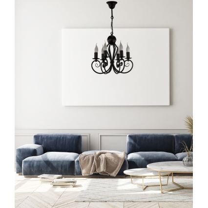 Csillár láncon VINCENT 6xE14/40W/230V