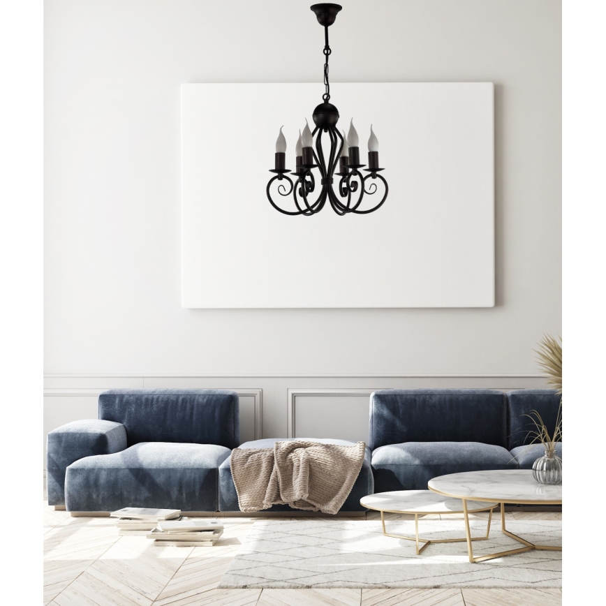 Csillár láncon VINCENT 6xE14/40W/230V