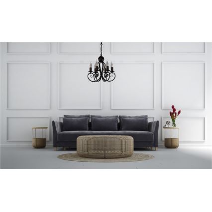 Csillár láncon VINCENT 6xE14/40W/230V