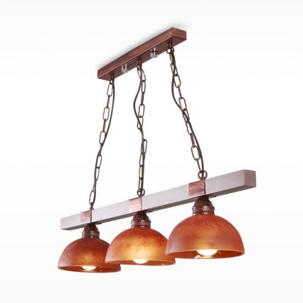 Csillár láncon VIRIONI 3xE27/60W/230V