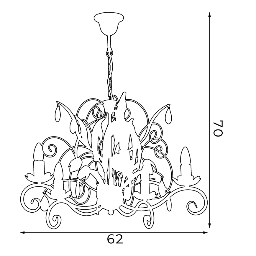 Csillár LUCE 5xE14/60W/230V