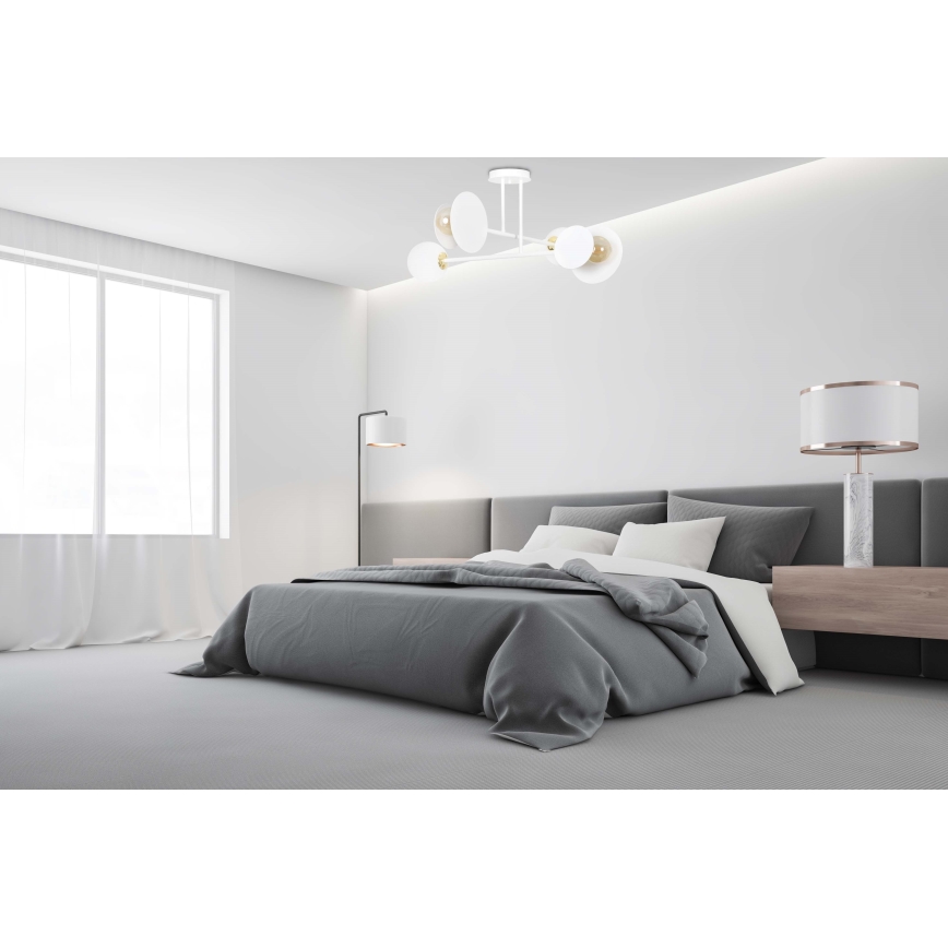 Csillár MINERVA 2xE27/15W + 2xE14/10W/230V fehér