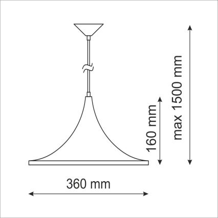 Csillár MODERN 1A 1xE27/20W/230V