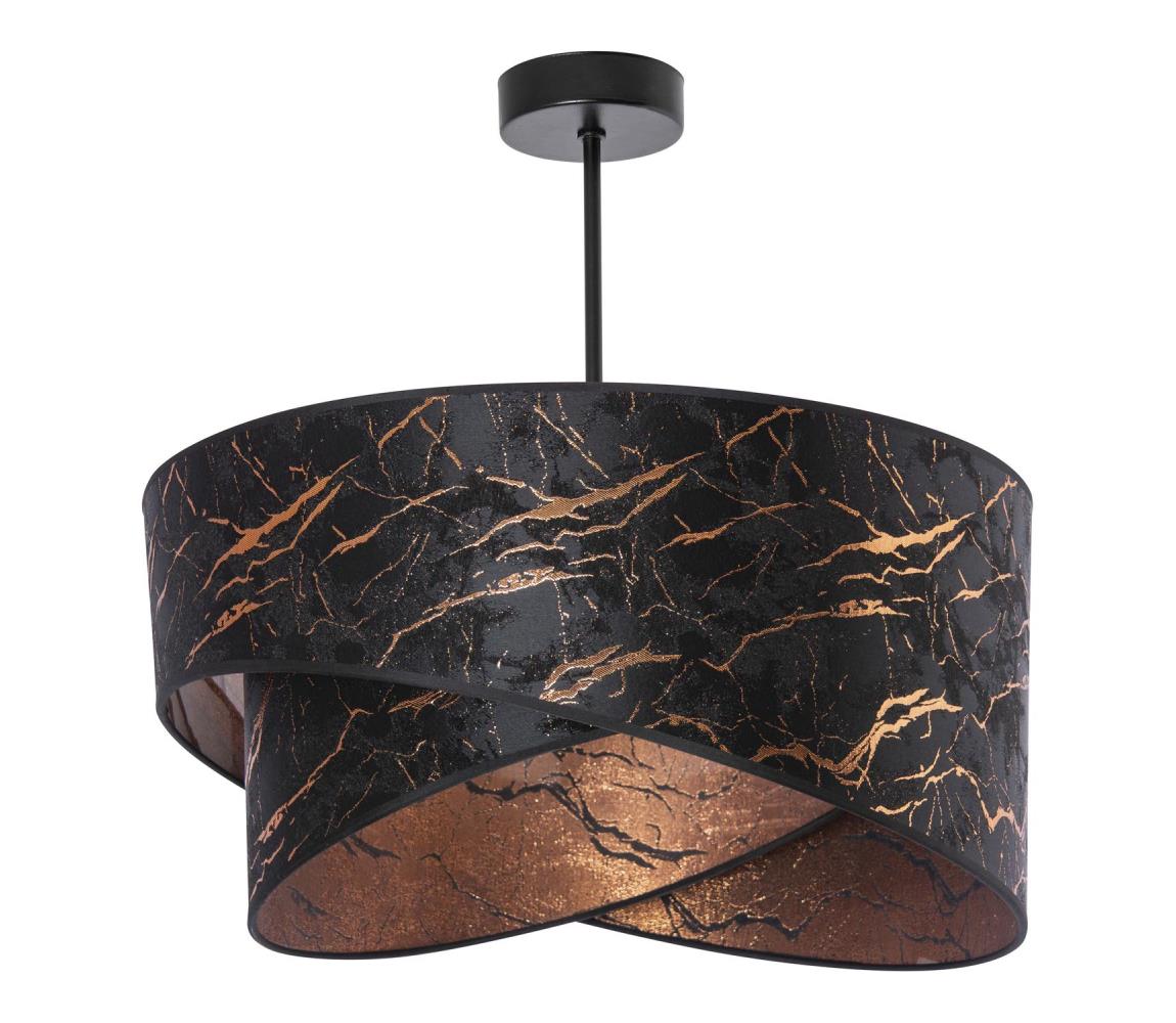 Csillár rúdon 1xE27/60W/230V fekete/réz P