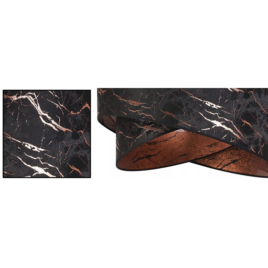 Csillár rúdon 1xE27/60W/230V fekete/réz