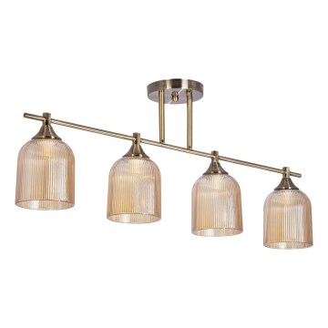 Csillár rúdon 4xE14/60W/230V réz