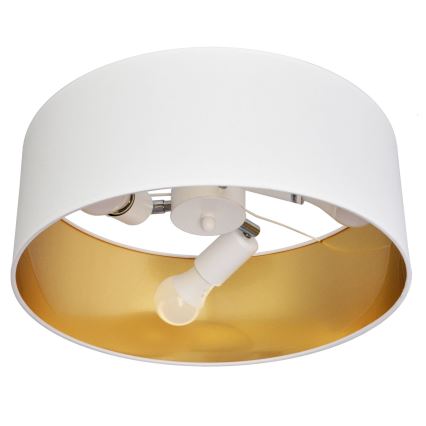 Csillár rúdon ALBA 3xE27/15W/230V fehér/arany